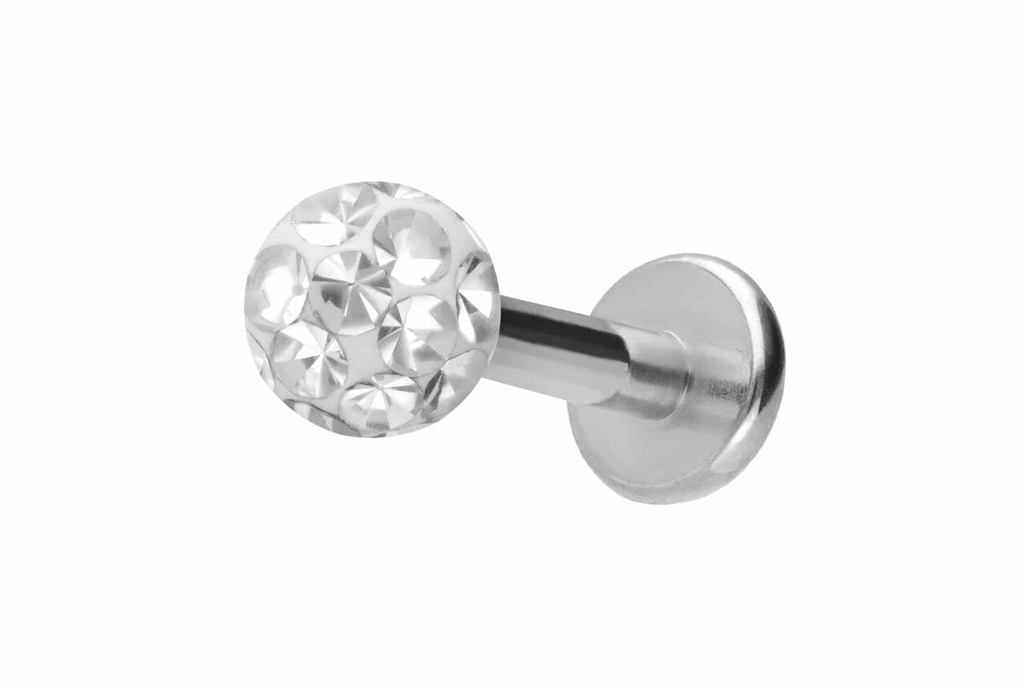 Titan Labret Piercing mit Innengewinde EPOXY-KUGEL
